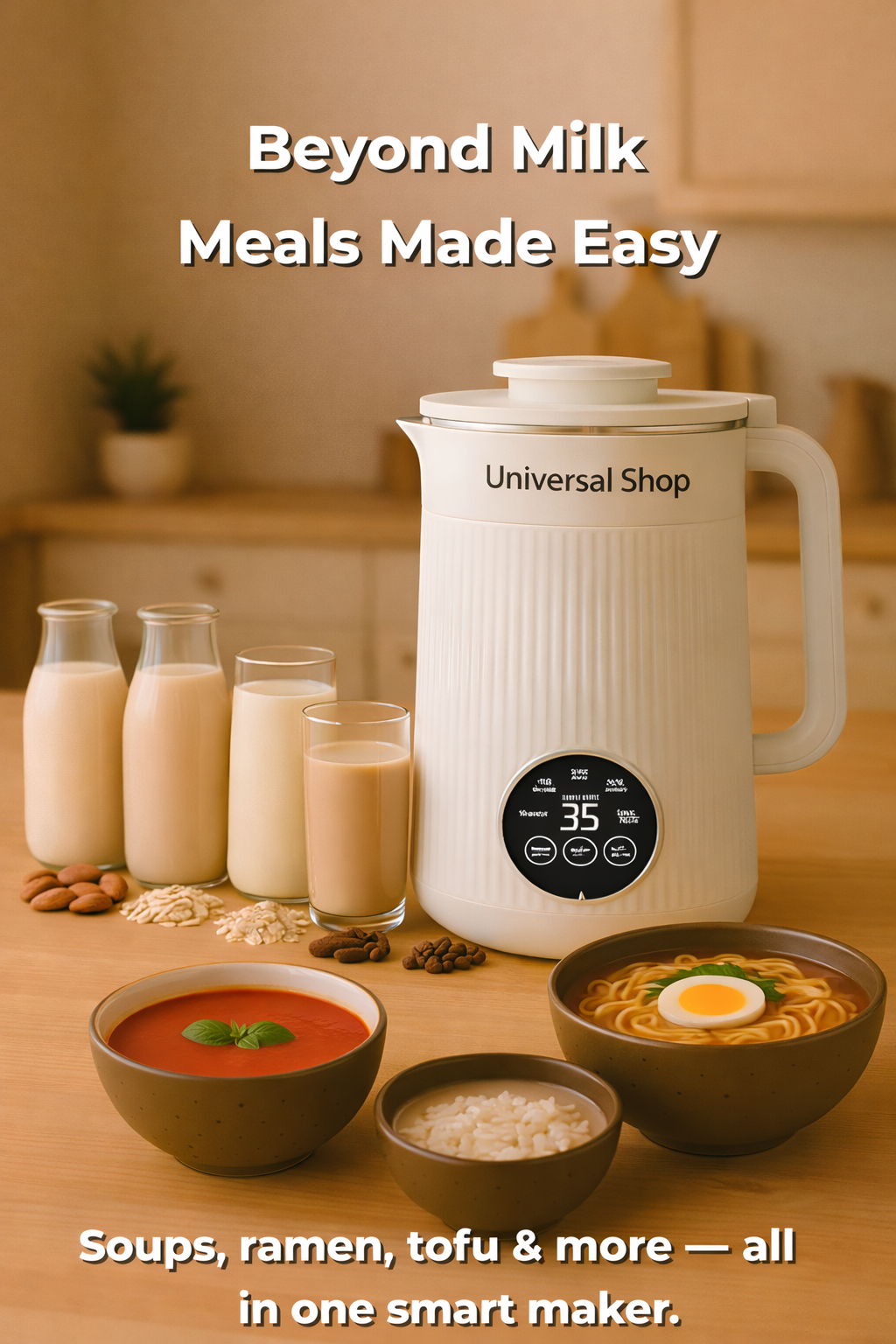 Nut Milk Blender with Heating Function